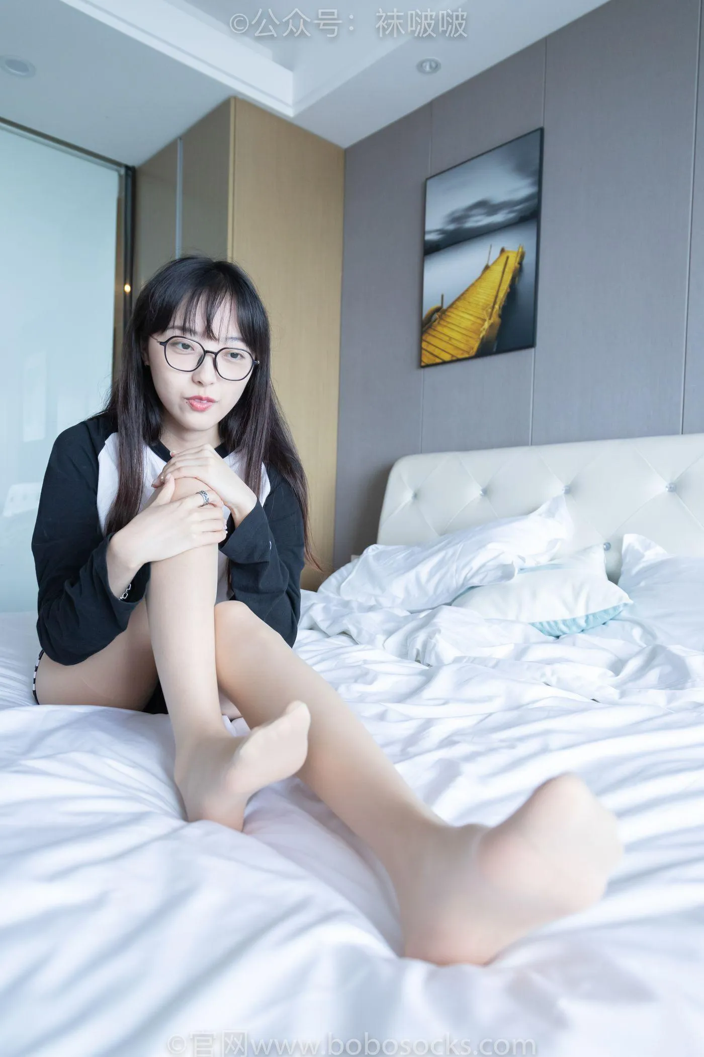 [BoBoSocks袜啵啵]NO.015 稚予-阿迪板鞋、白色短棉袜、肉丝 [135P]插图3
